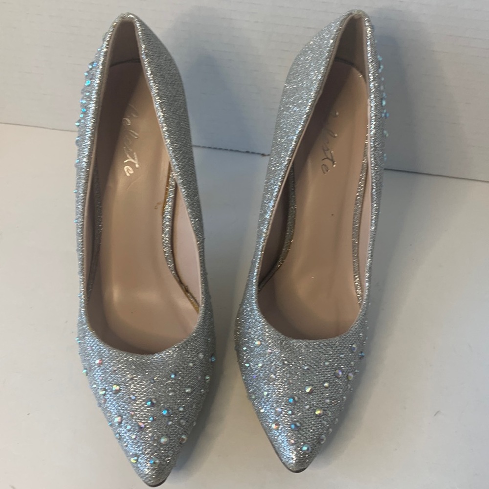 Diamond studded Celeste Heels